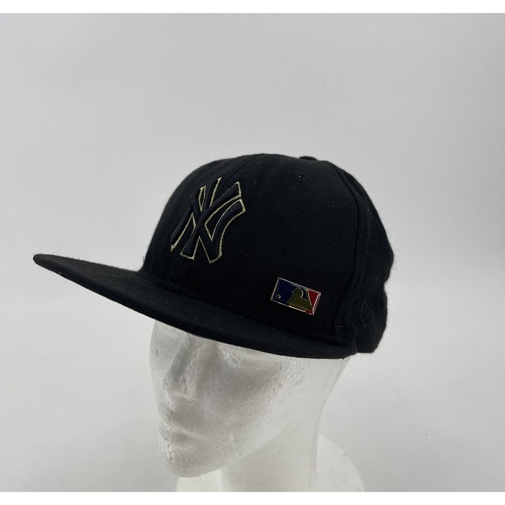 New York Yankees Snapback Hat Cap Logo Black Gold New Era GOLD MLB PIN RARE